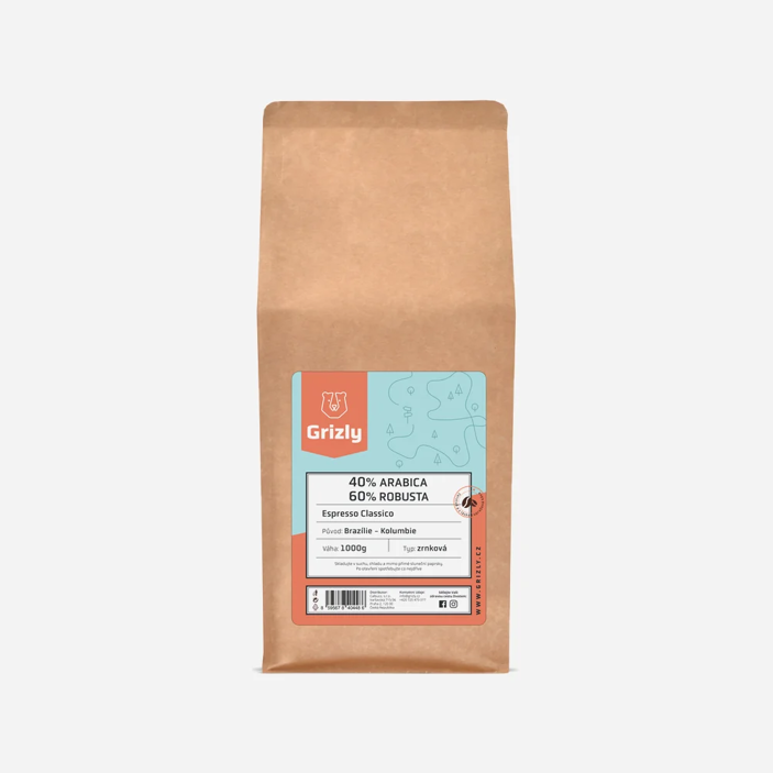 Zrnková káva 40/60 Crema  Espresso Classico