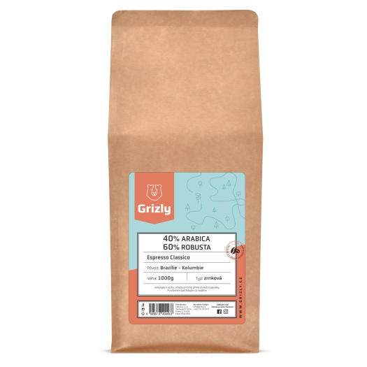 Zrnková káva 40/60 Crema  Espresso Classico